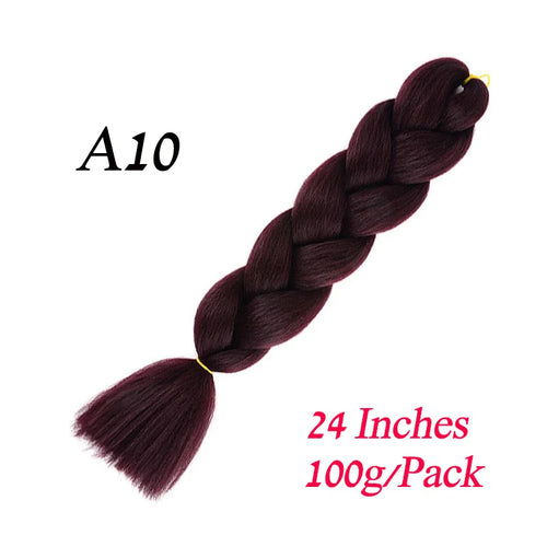 Synthetic 24Inch 100G Wholesale Single Ombre Color Glowing Hair