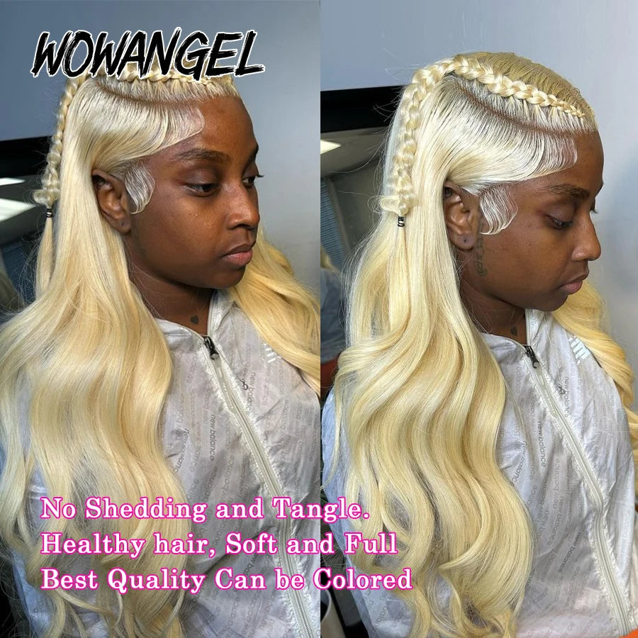 Wow Angel 250% #613 HD Lace Front Wigs 13x6 Blonde Body Wave Wig 13x4