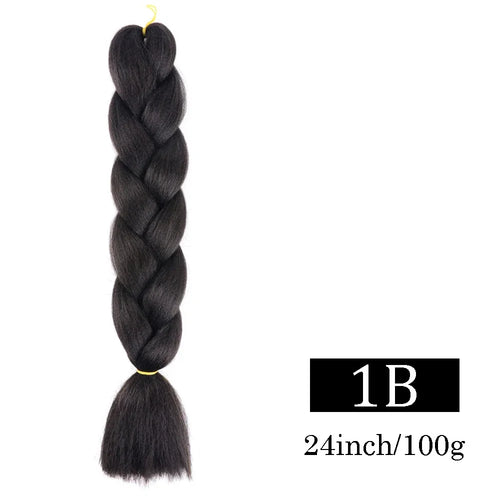 24 Inch Jumbo Braids Extensions Synthetic Braiding Hair Afro Ombre