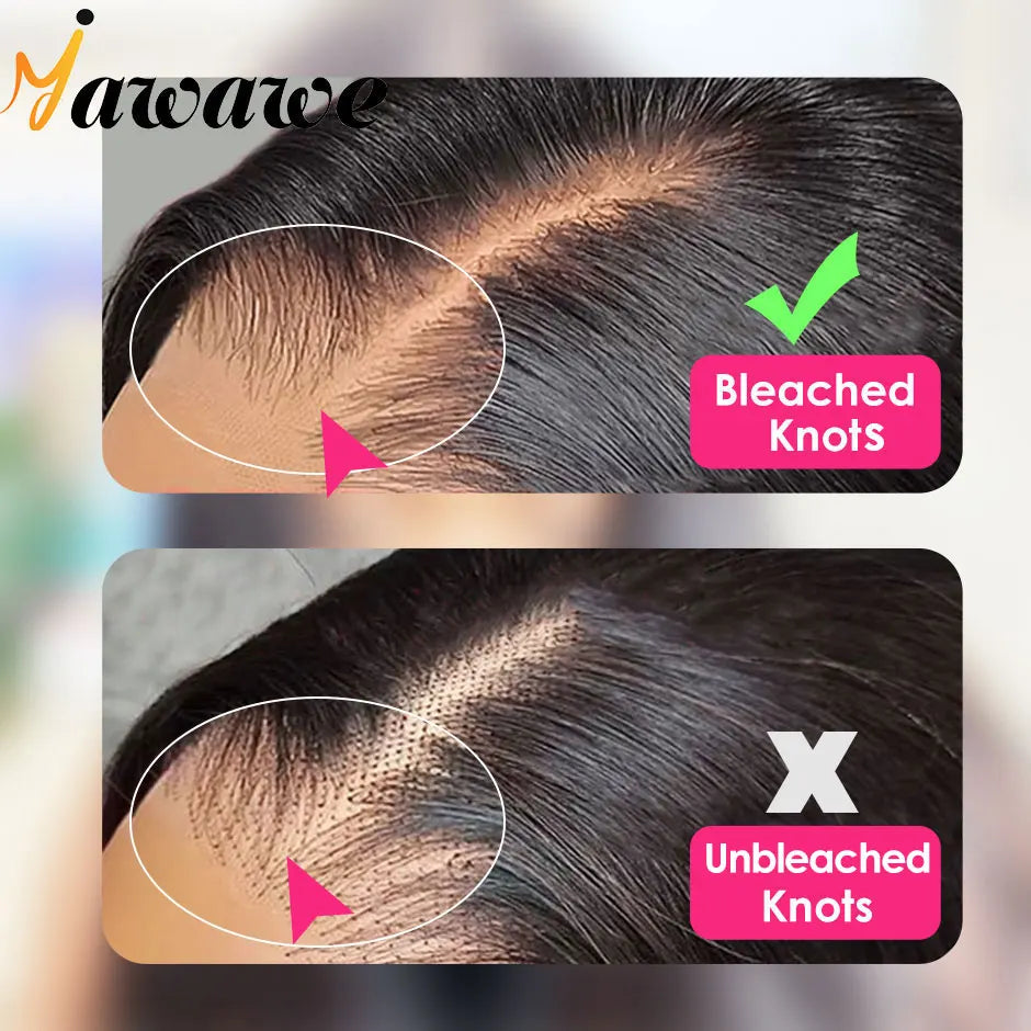 YAWAWE Pre-Bleached Knots Glueless Wig Ready To Wear Wigs Straight