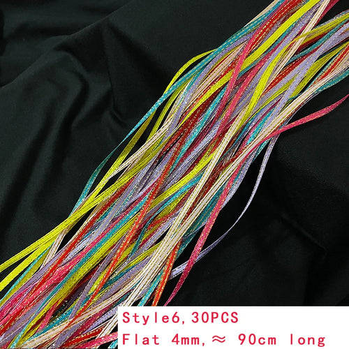 4-30Pcs 90CM Gradient Colorful Rope Tie Hair Women Dirty Braid Hair