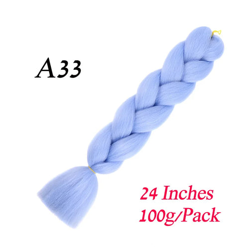 Synthetic 24Inch 100G Wholesale Single Ombre Color Glowing Hair