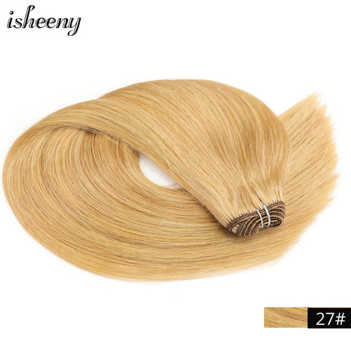 Isheeny Human Hair Weft Brazilian Remy Human Hair Bundles Sew In Hair