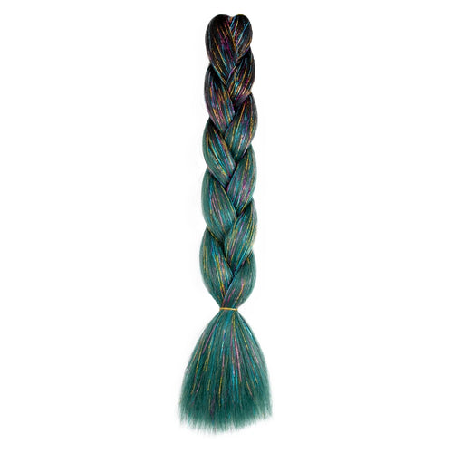 Synthetic Ombre 24inch Glitter Jumbo Braids Extensions Sparkle Rainbow