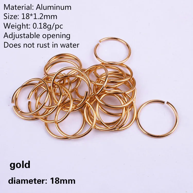 50-200 Pcs 18mm Large Metal Long Hair Clip Braid Circle Hair Styling