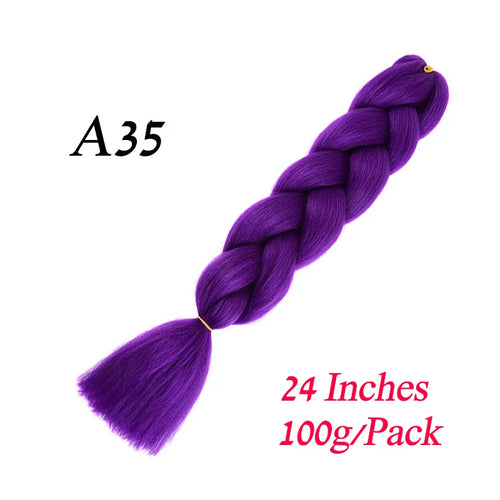 Synthetic 24Inch 100G Wholesale Single Ombre Color Glowing Hair