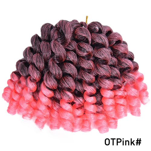 Synthetic Ombre Braiding Hair Jumpy Wand Curl Crochet Braids Hair