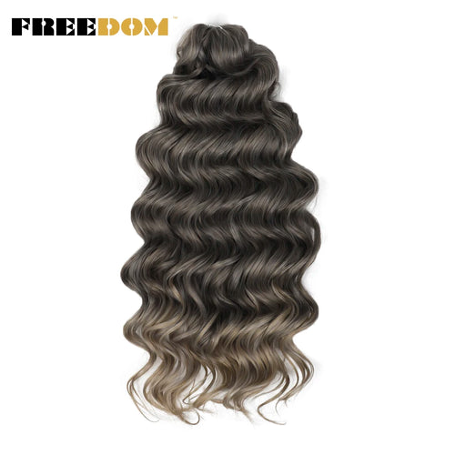 FREEDOM Synthetic Twist Crochet Curly Hair 16/24 Inches Deep Wave