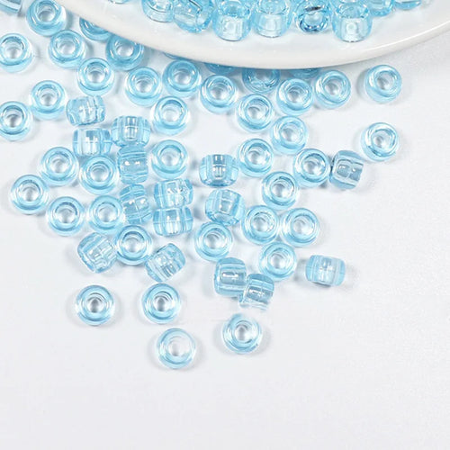 100Pcs/lot Mix Color Hair Braid Beads Decoration Pendants Clear