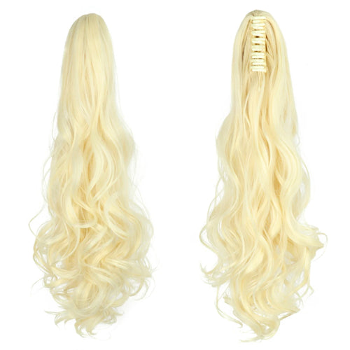 Long Wavy Straight Claw Clip On Ponytail Hair Extension Synthetic