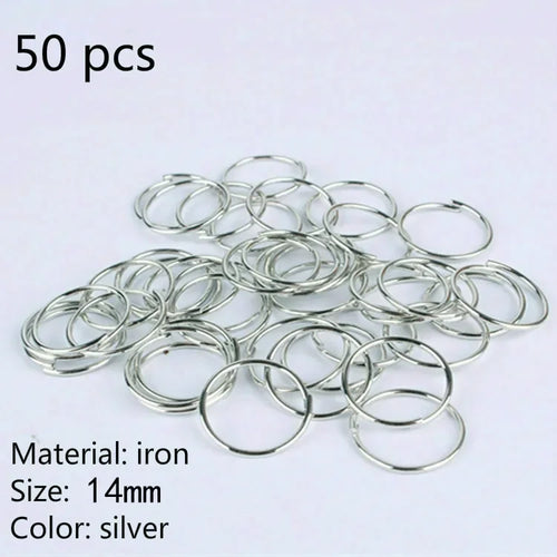 5-50pcs/bag Silver Metal Hair Rings Braid Dreadlocks Bead Hair Cuffs