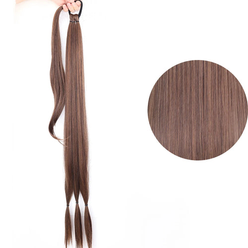 Ponytail Extensions Synthetic Boxing Braids Wrap Around Chignon Tail