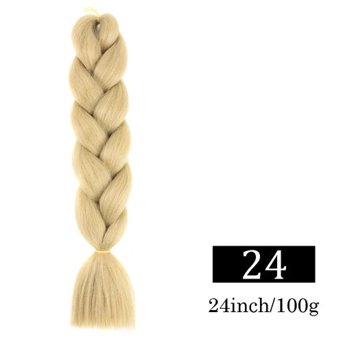 24 Inch Jumbo Braids Extensions Synthetic Braiding Hair Afro Ombre