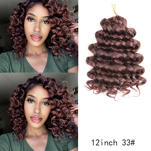 Ocean Wave Crochet Hair 12Inch Synthetic Deep Wave Braiding Hair