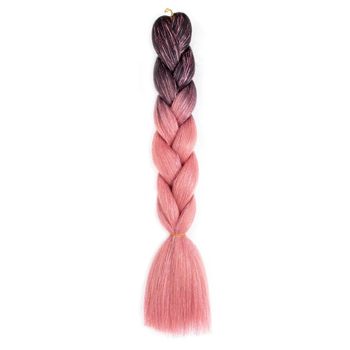 Synthetic Ombre 24inch Glitter Jumbo Braids Extensions Sparkle Rainbow