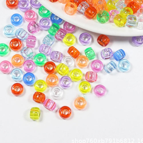 100Pcs/lot Mix Color Hair Braid Beads Decoration Pendants Clear