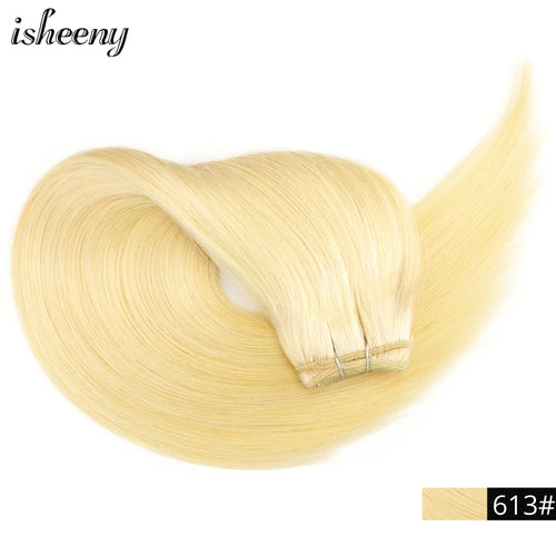 Isheeny Human Hair Weft Brazilian Remy Human Hair Bundles Sew In Hair