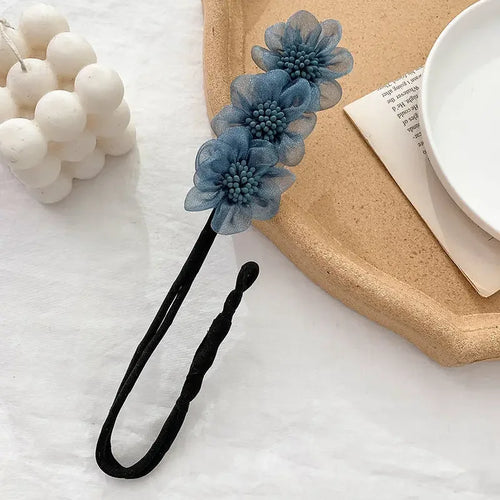 Elegant Pearl Flower Bun Maker Korean Lazy Hair Curlers Styling