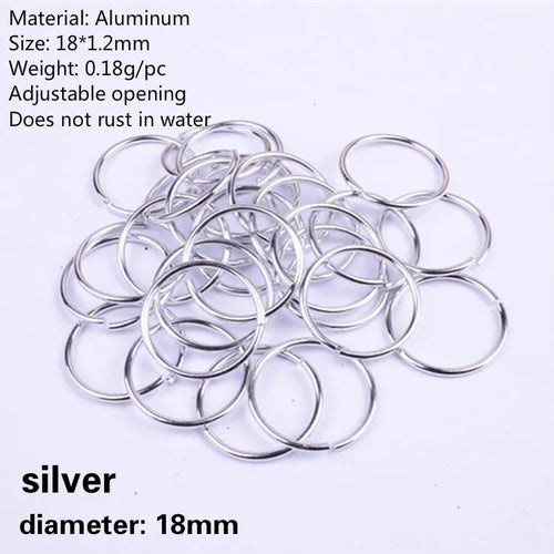 50-200 Pcs 18mm Large Metal Long Hair Clip Braid Circle Hair Styling