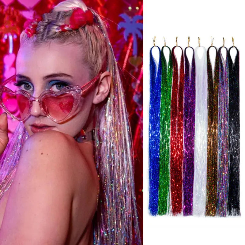 Hair Tinsel Glitter Braids High Temperature Fiber Bling Women's Tinsel