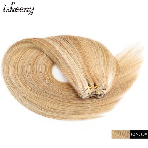 Isheeny Human Hair Weft Brazilian Remy Human Hair Bundles Sew In Hair