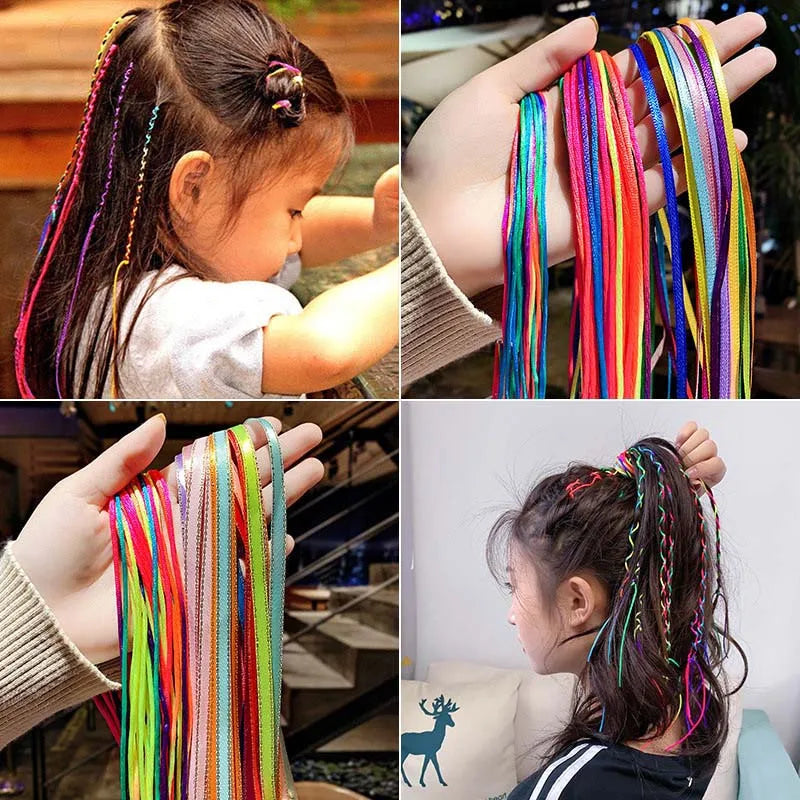 Mix Colorful 5-20Pcs Hair Braids Rope Strands For African Braid Girl