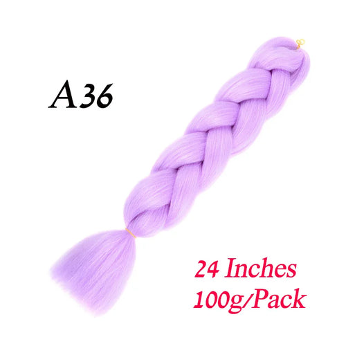 Synthetic 24Inch 100G Wholesale Single Ombre Color Glowing Hair