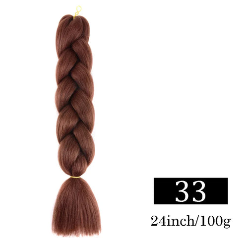 24 Inch Jumbo Braids Extensions Synthetic Braiding Hair Afro Ombre