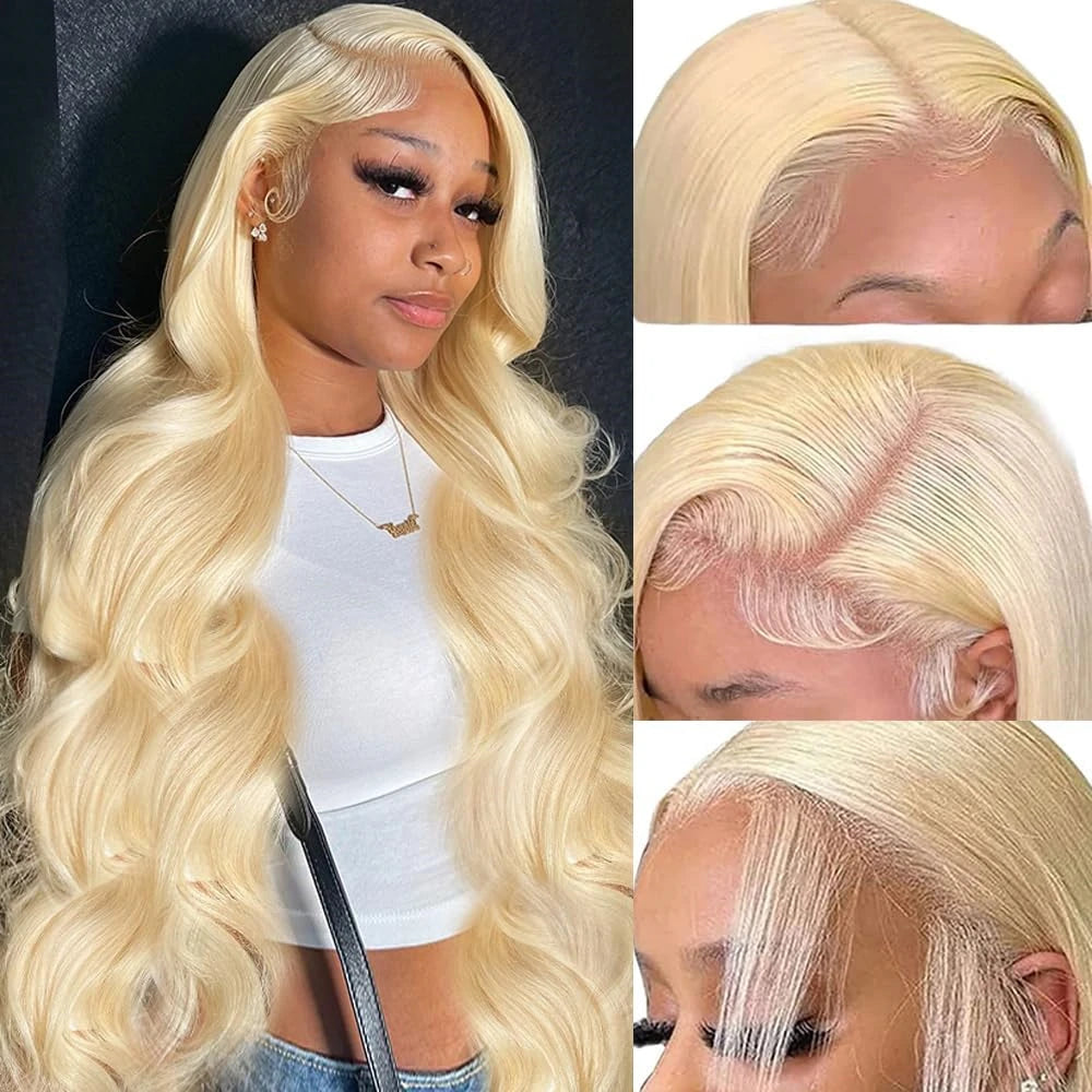 613 Blonde Glueless Wig 13x6 Lace Frontal Human Hair Wig HD