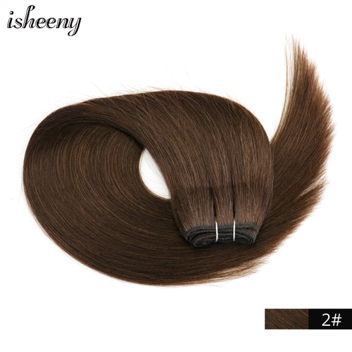 Isheeny Human Hair Weft Brazilian Remy Human Hair Bundles Sew In Hair