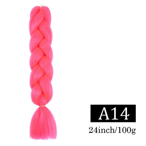 24 Inch Jumbo Braids Extensions Synthetic Braiding Hair Afro Ombre