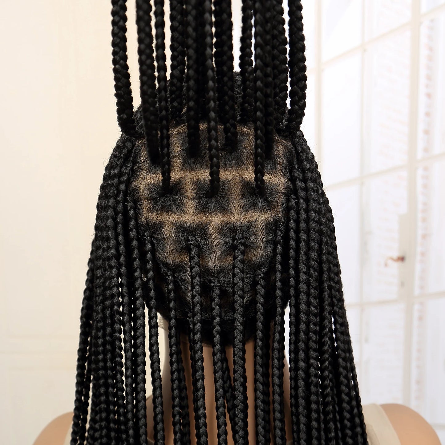 Synthetic Full Lace Cornrow Braided Wigs with Baby Hair for Black