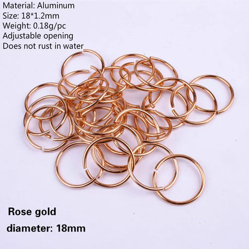 50-200 Pcs 18mm Large Metal Long Hair Clip Braid Circle Hair Styling