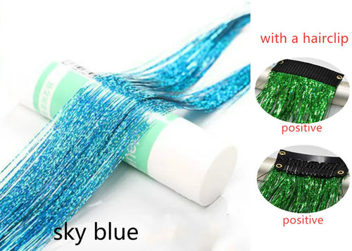 Hair Tinsel Glitter Braids High Temperature Fiber Bling Women's Tinsel