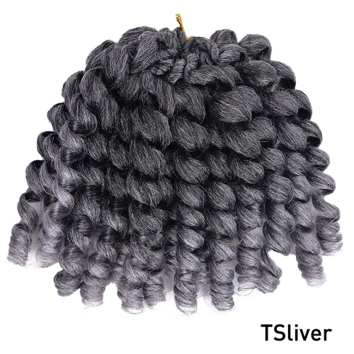 Synthetic Ombre Braiding Hair Jumpy Wand Curl Crochet Braids Hair