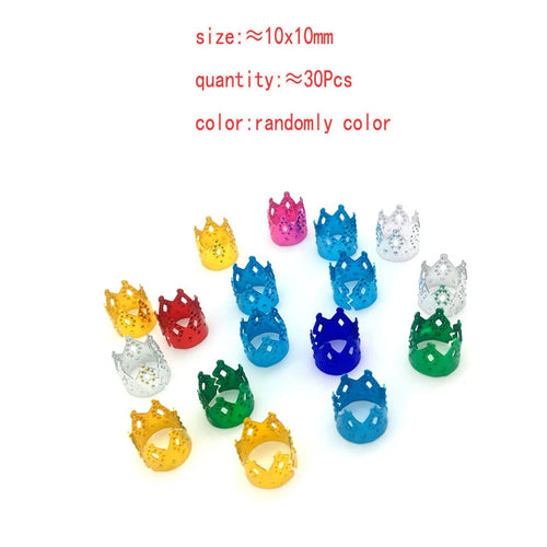 10-50Pcs Dreadlocks Hair Rings 10-16mm Accessories Clips for Women