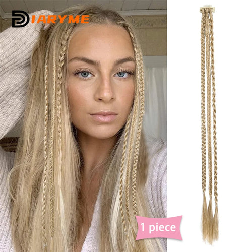 Synthetic Wig Braids With Clip Boxing Braid Dreadlocks Clip In Hair