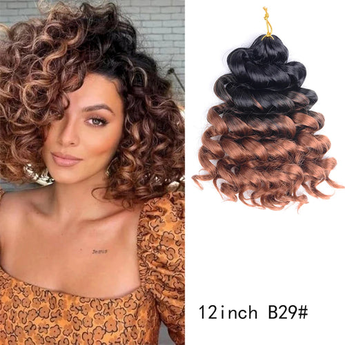 Ocean Wave Crochet Hair 12Inch Synthetic Deep Wave Braiding Hair