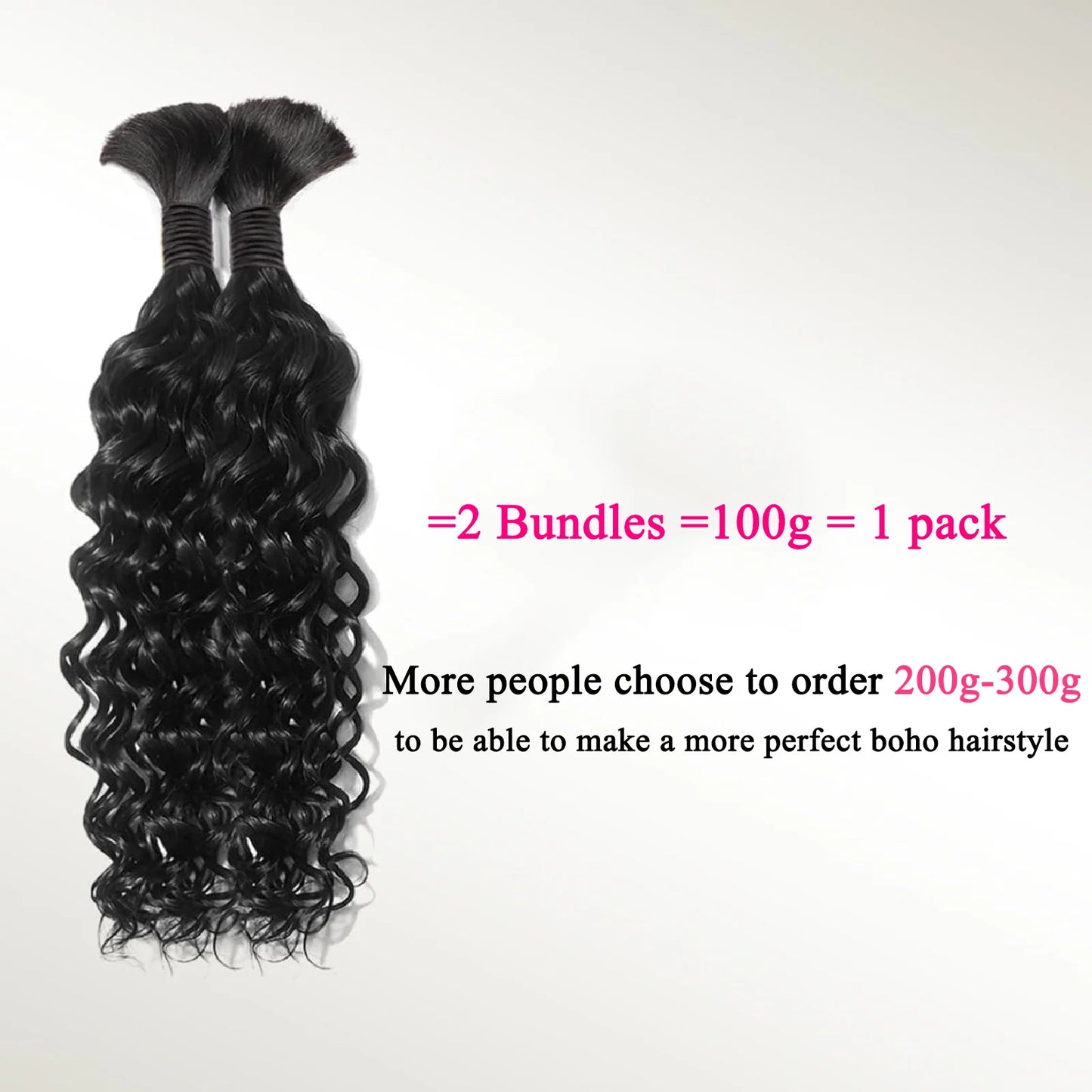 NABI Human Hair Braiding Bundles Water Wave Hair Braids Extension Deep