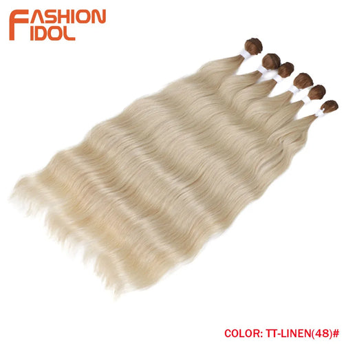 Loose Deep Water Wave Hair Bundles Synthetic Hair Extensions Ombre