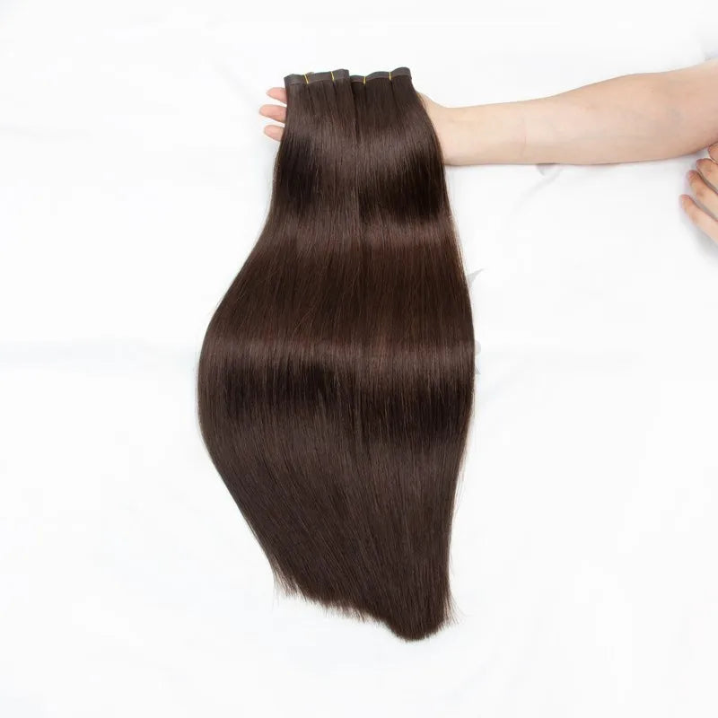 Injected Tape In Hair Extensions Invisible Long Tape PU Weft Human