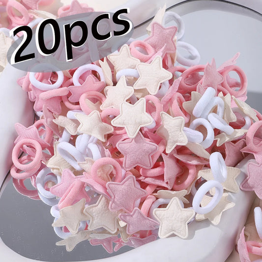 20pcs/set Love Star Children Hair Loop Baby No Harm Hair Towel Loop