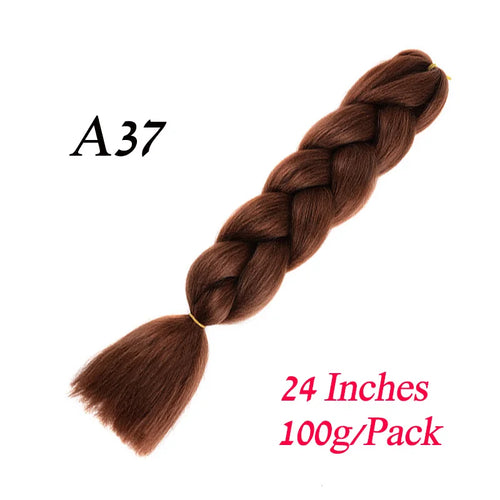 Synthetic 24Inch 100G Wholesale Single Ombre Color Glowing Hair