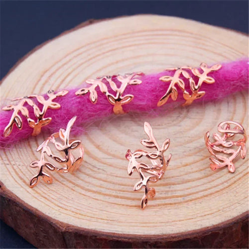 20pcs Gold Silver Dreadlock Hair Rings Adjustable Cuff Clip Hair