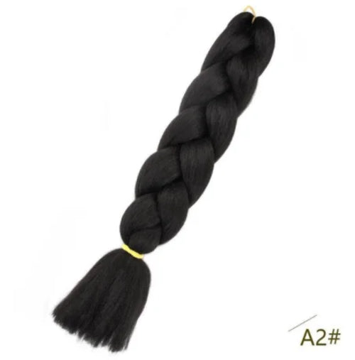 Black star Jumbo Braiding Hair Extensions 24 Inch High Temperature