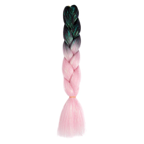 Synthetic Ombre 24inch Glitter Jumbo Braids Extensions Sparkle Rainbow