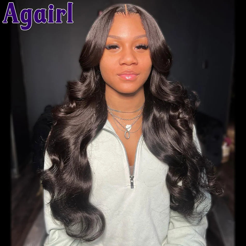 Rose Pink 13X4 Glueless Lace Frontal Body Wave Wig Transparent 13x6