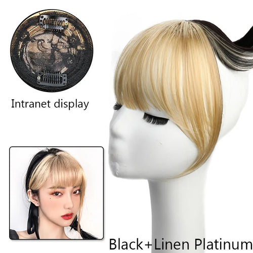 FORLISEE Synthetic 3D French Bangs Wig With Natural And Seamless