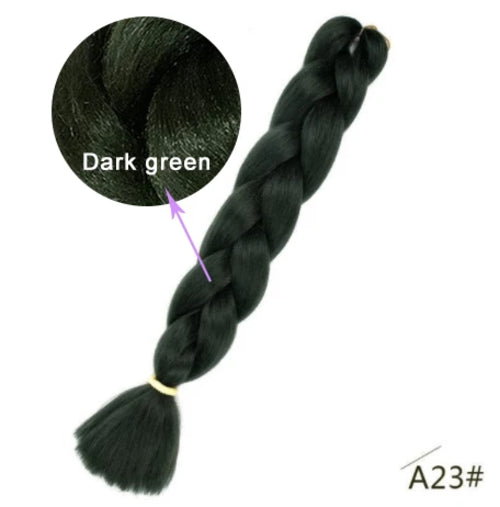 Black star Jumbo Braiding Hair Extensions 24 Inch High Temperature