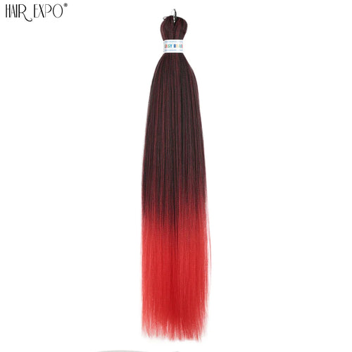 26Inch Easy Braids Hair Synthetic Colourful Pre Stretched Braiding